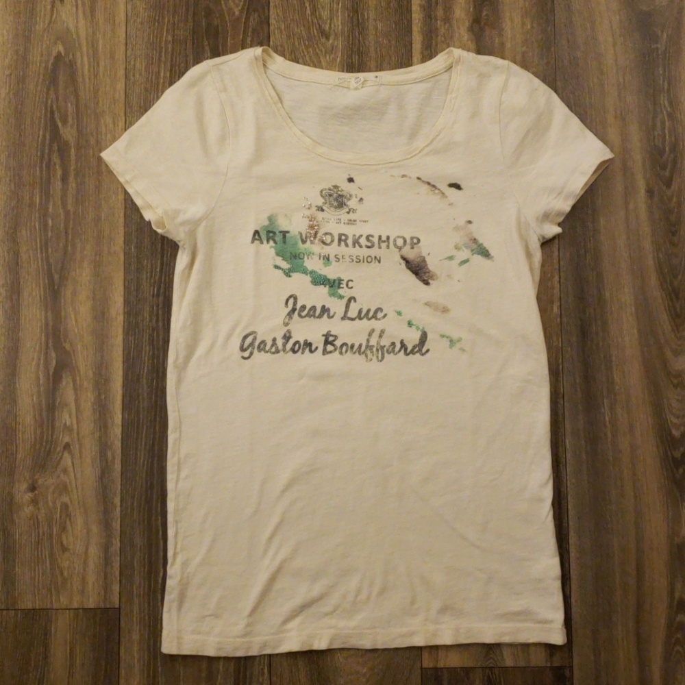 3/$30 Jcrew Artist Tee Beutiful Beaded Watercolor